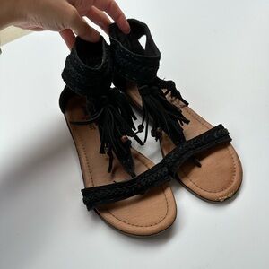 Minnetonka sandals with fringe